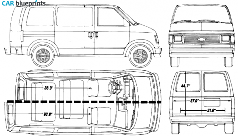 1990 Chevrolet Astro Van blueprint