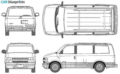 1996 Chevrolet Astro 2WD Van blueprint