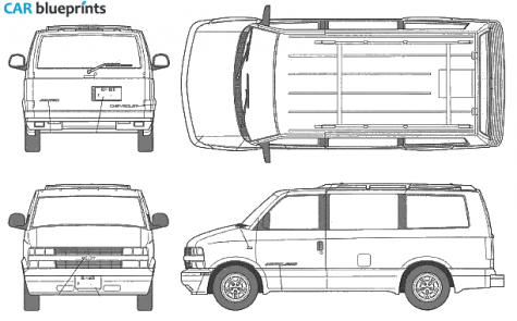 1996 Chevrolet Astro Field Liner Van blueprint