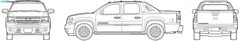 2007 Chevrolet Avalanche SUT Pick-up blueprint