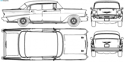 1957 Chevrolet Bel Air Sedan blueprint