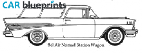 1957 Chevrolet Bel Air Nomad Station Wagon blueprint