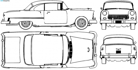 1955 Chevrolet Bel Air Sport Coupe blueprint