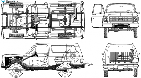 1977 Chevrolet Blazer SUV blueprint