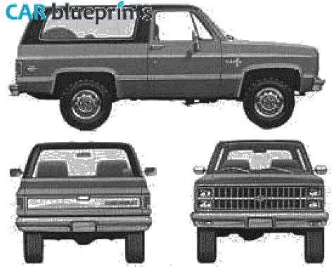 1981 Chevrolet Blazer SUV blueprint