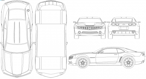 2010 Chevrolet Camaro Coupe blueprint