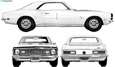 1968 Chevrolet Camaro Coupe blueprint