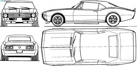 1968 Chevrolet Camaro Coupe blueprint