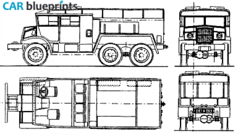 Chevrolet CMP 6x6 Gun Tractor blueprint