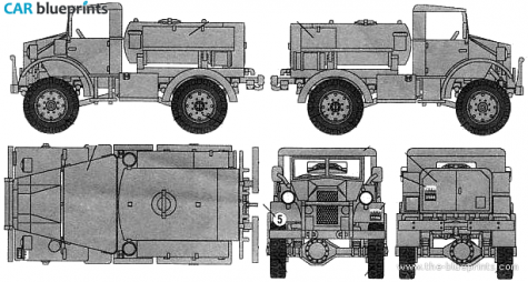 Chevrolet CMP C15A Cab No11 Water Tanker Truck blueprint