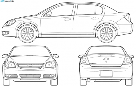 2005 Chevrolet Cobalt Sedan blueprint