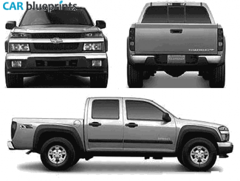 2004 Chevrolet Colorado Double Cab Pick-up blueprint