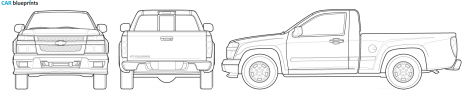 2007 Chevrolet Colorado Single Cab Truck blueprint