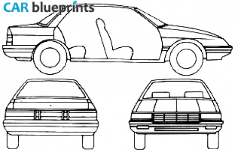 1989 Chevrolet Corsica Sedan blueprint