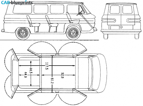 1965 Chevrolet Corvair Greenbrier Van blueprint