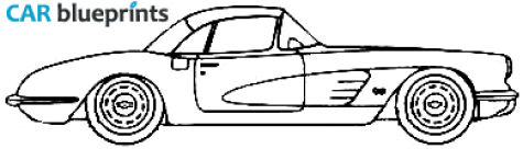 1959 Chevrolet Corvette C1 Cabriolet blueprint