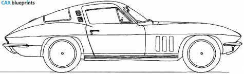 1965 Chevrolet Corvette C2 Coupe blueprint