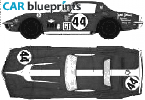 1969 Chevrolet Corvette C3 Coupe blueprint