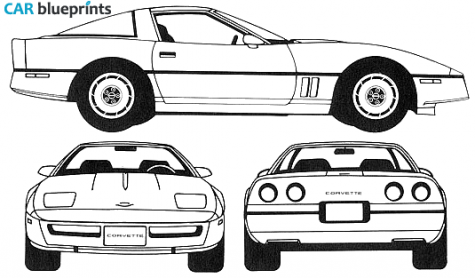 1984 Chevrolet Corvette Coupe blueprint