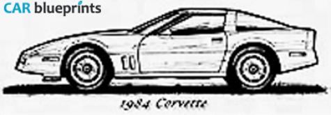 1984 Chevrolet Corvette C4 Coupe blueprint