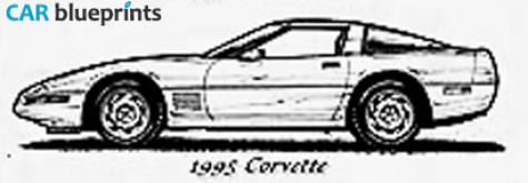 1995 Chevrolet Corvette C4 Coupe blueprint