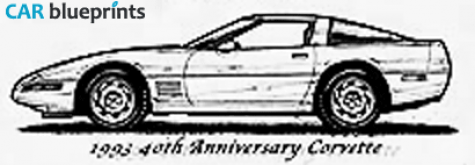 1993 Chevrolet Corvette C4 40th Anniversary Coupe blueprint