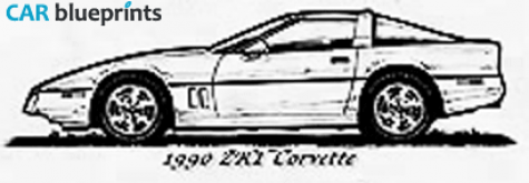 1990 Chevrolet Corvette C4 ZR1 Coupe blueprint