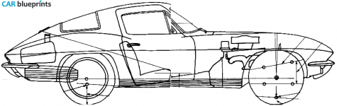 1966 Chevrolet Corvette C2 Stingray Coupe blueprint