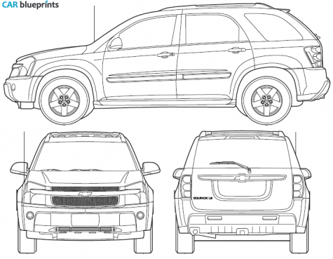 2006 Chevrolet Equinox SUV blueprint