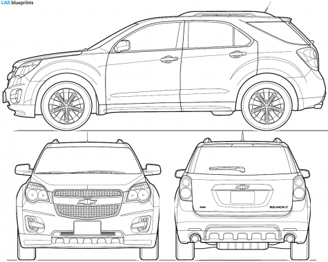 2010 Chevrolet Equinox SUV blueprint