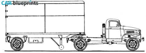 1944 Chevrolet G7113 Semi Trailer Truck blueprint