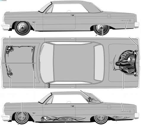 1964 Chevrolet Impala Lowrider Coupe blueprint