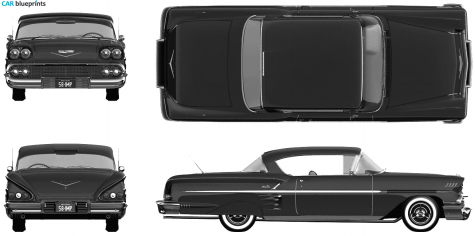 1958 Chevrolet Impala Sport Coupe blueprint