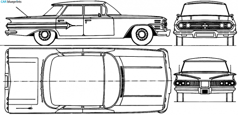 1960 Chevrolet Impala Sport Sedan blueprint