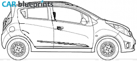 2010 Chevrolet Ind Beat It Hatchback blueprint