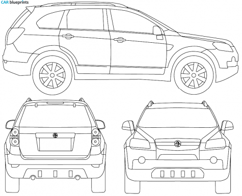 2007 Chevrolet Captiva SUV blueprint