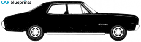 1970 Chevrolet Malibu 4-door Sedan blueprint