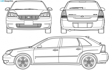 2007 Chevrolet Malibu MAXX LS Hatchback blueprint