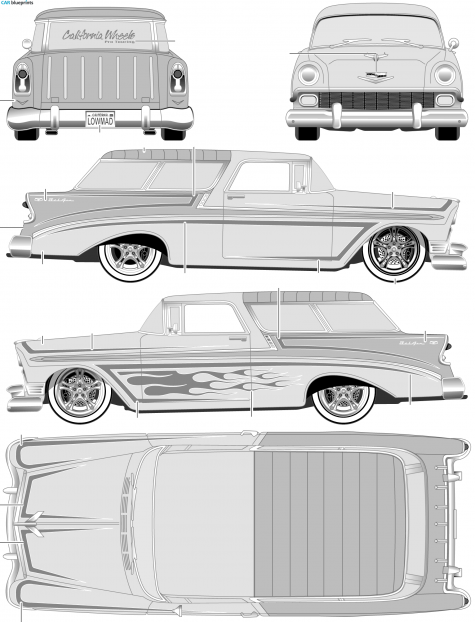 1956 Chevrolet Nomad Wagon blueprint