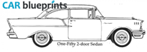 1957 Chevrolet One Fifty 2 door Sedan blueprint