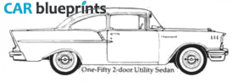 1957 Chevrolet One Fifty 2 door Utility Sedan blueprint