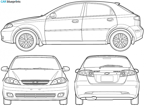 2007 Chevrolet Optra 5-door Hatchback blueprint