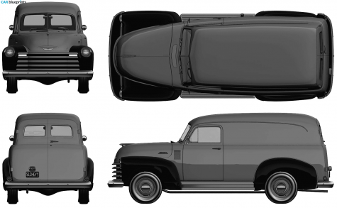 1951 Chevrolet Panel Delivery Van blueprint