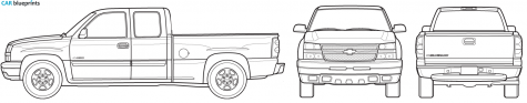 2007 Chevrolet Silverado GMT800 Pick-up blueprint