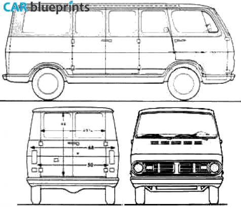 1967 Chevrolet Sport Van 108 Minivan blueprint