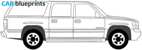 2006 Chevrolet Suburban SUV blueprint