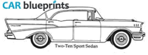 1957 Chevrolet Two Ten Sport Sedan blueprint