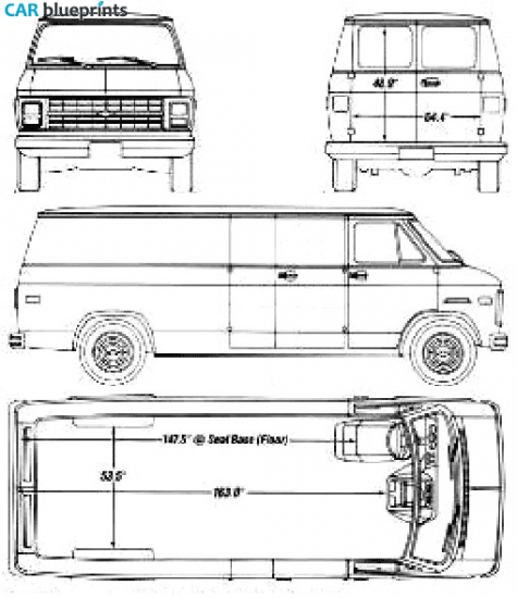 1990 Chevrolet  Van blueprint