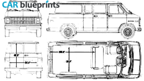 1990 Chevrolet  Van blueprint