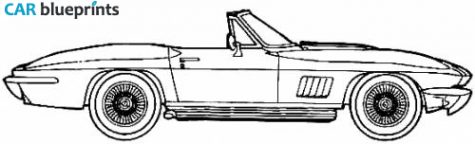 1967 Chevrolet Corvette C2 427 Roadster blueprint